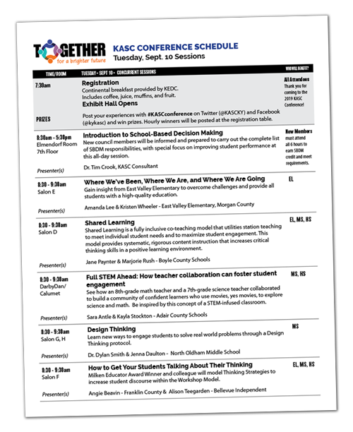 Conference Schedule Download